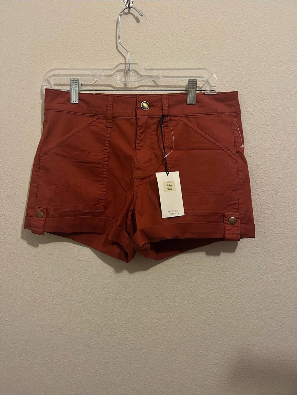 Cosmic Blue Love Women’s Rust Utility Jean Shorts